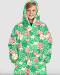 Lucky Vibes Shamrock Tragbare Bambus-Deckenkapuzenjacke