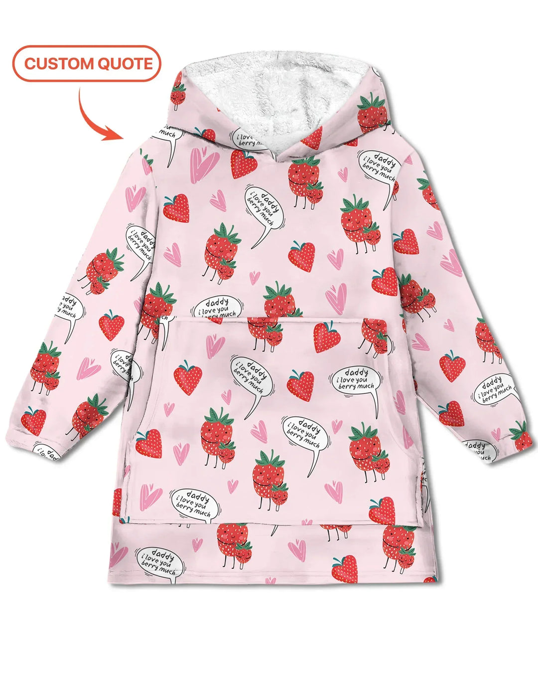 Ich liebe dich Beeren viel Bambus Decken-Hoodie