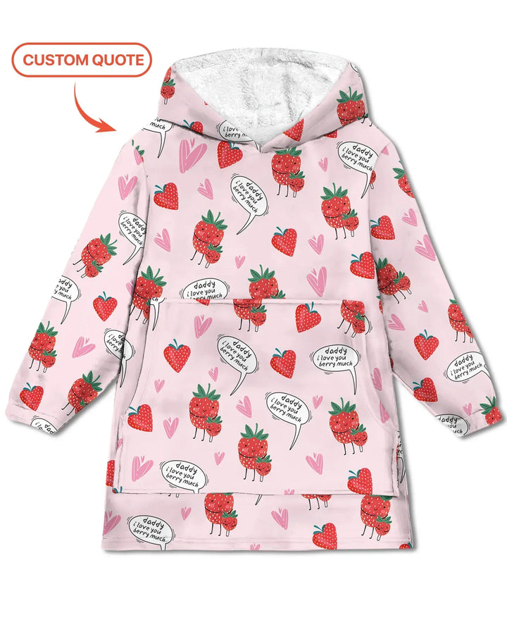 Ich liebe dich Beeren viel Bambus Decken-Hoodie