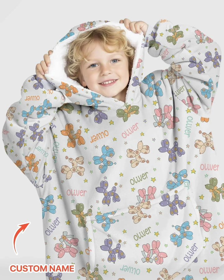 Individueller Name Ballonhund Bambus-Decken-Hoodie