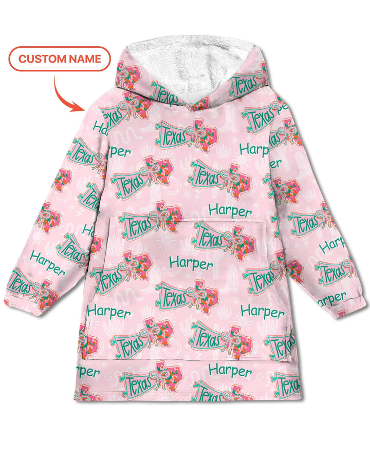 Personalisierter Name Preppy Texas Charme Bambus Kuschelpullover