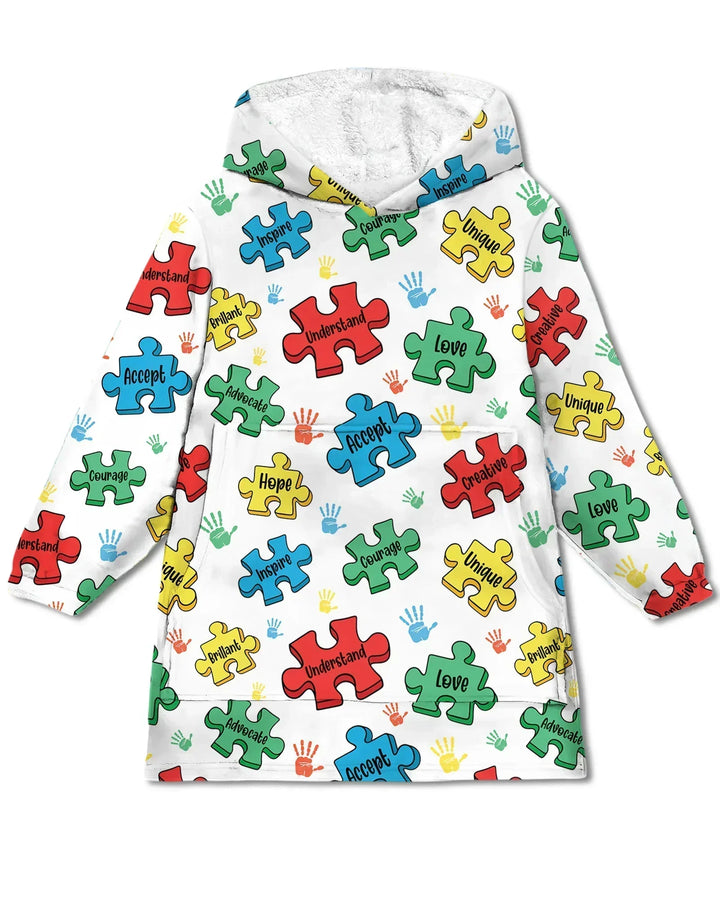 Puzzle You Are Tragbare Bambus-Deckenkapuze
