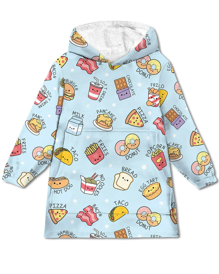 Kawaii Yummy Food Tragbarer Bambus-Deckenhoodie