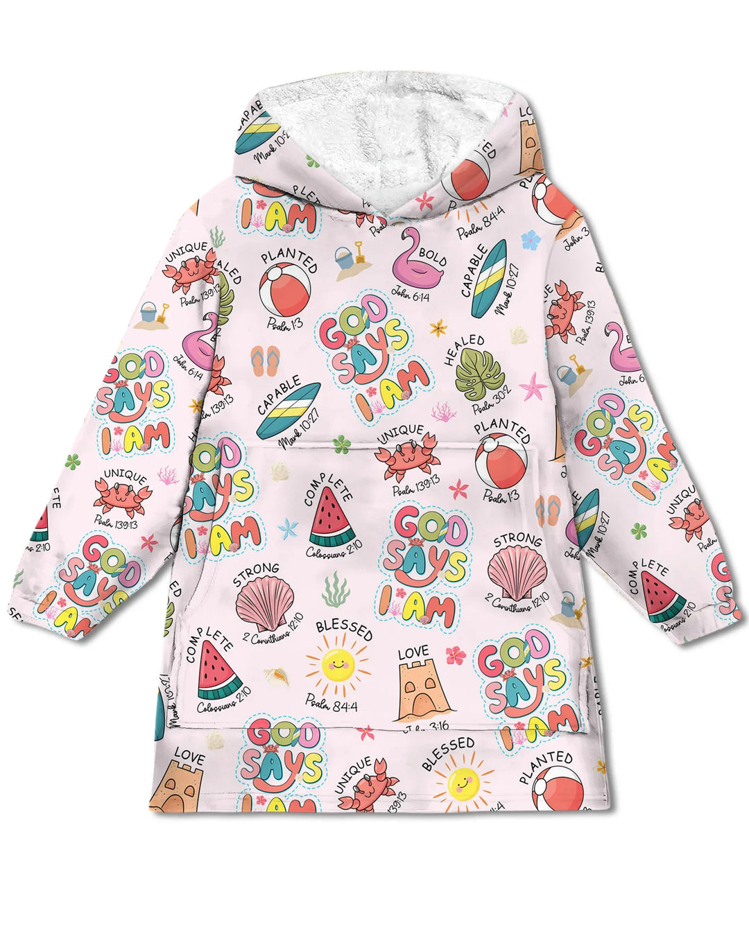 Ocean Breeze, Gott sagt, ich bin Tragbarer Bambus-Decken-Hoodie