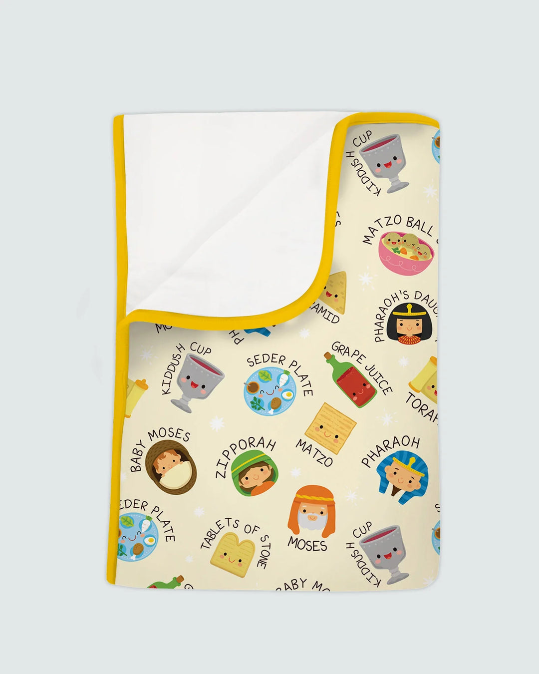 Cute Passover Characters Bamboo Blanket