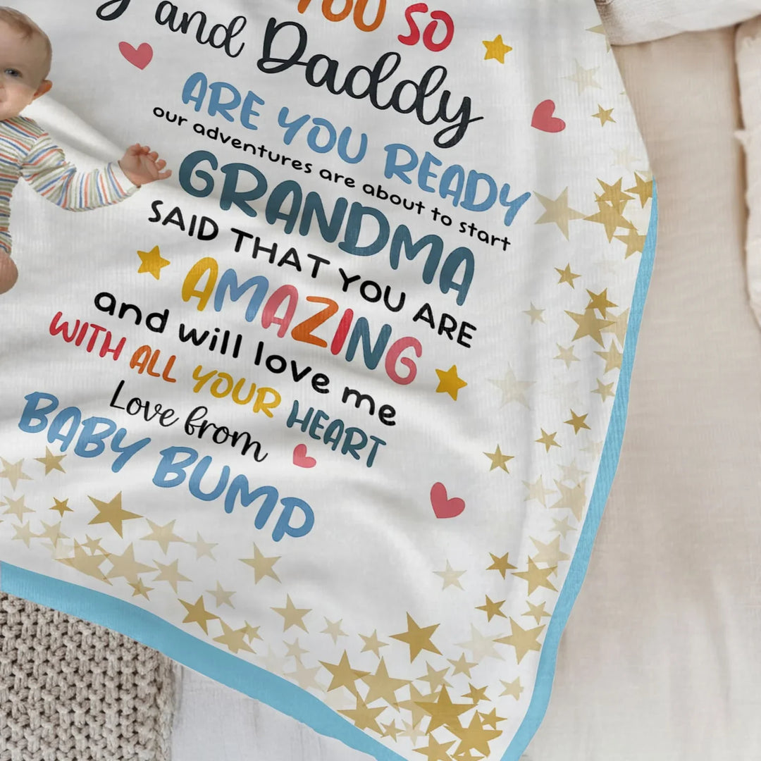 I Know I'm Just A Little Bump Custom Bamboo Blanket