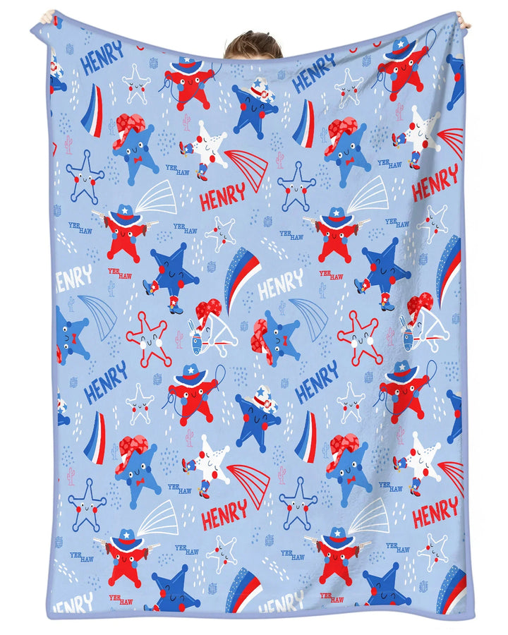 Howdy America Star Bamboo Blanket