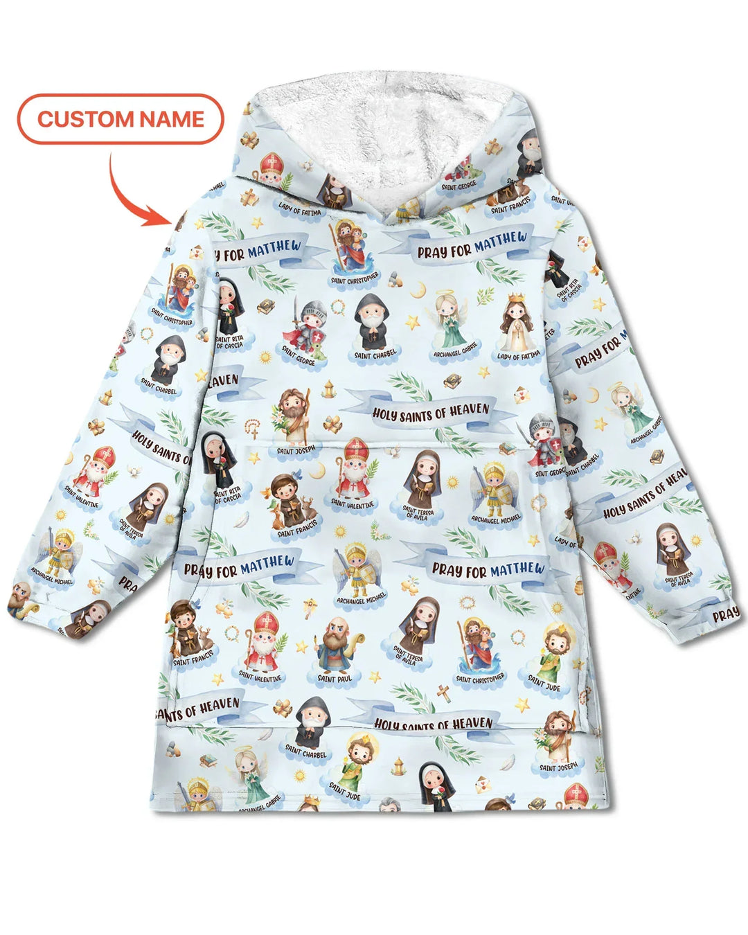 Heilige des Himmels, personalisierter Bambus-Decken-Hoodie