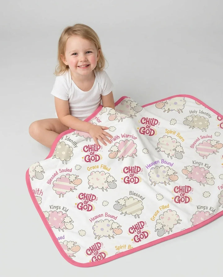 A Child Of God Girl Bamboo Blanket