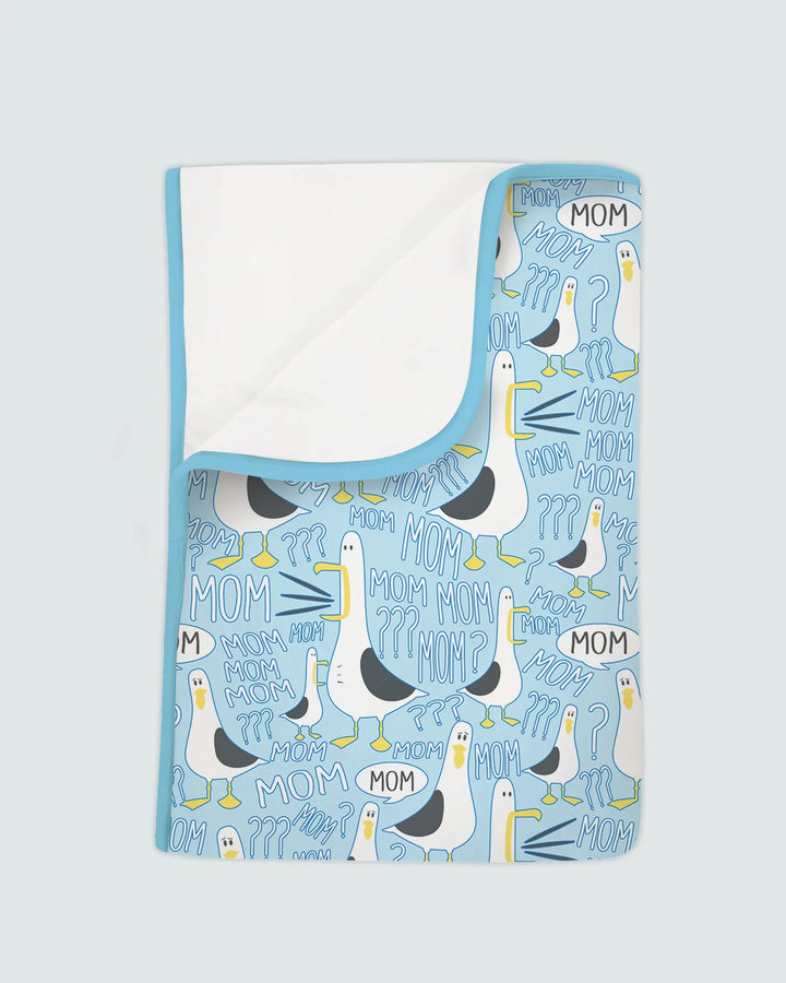 Funny Seagull MOM Bamboo Blanket