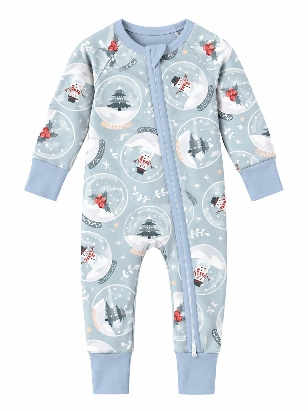 Blue Christmas Snow Globes Bamboo Convertible Zippy