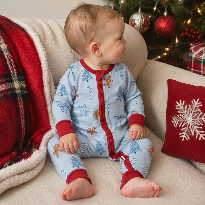 Blue Gingerbread Christmas Bamboo Convertible Zippy