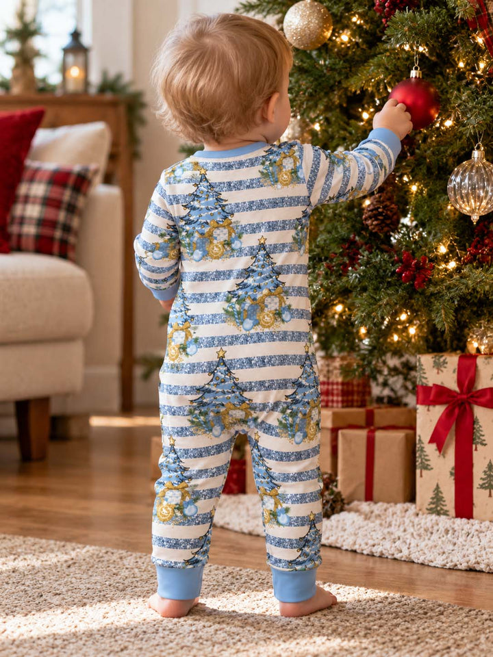 Blue Gold Christmas Tree Bamboo Convertible Zippy