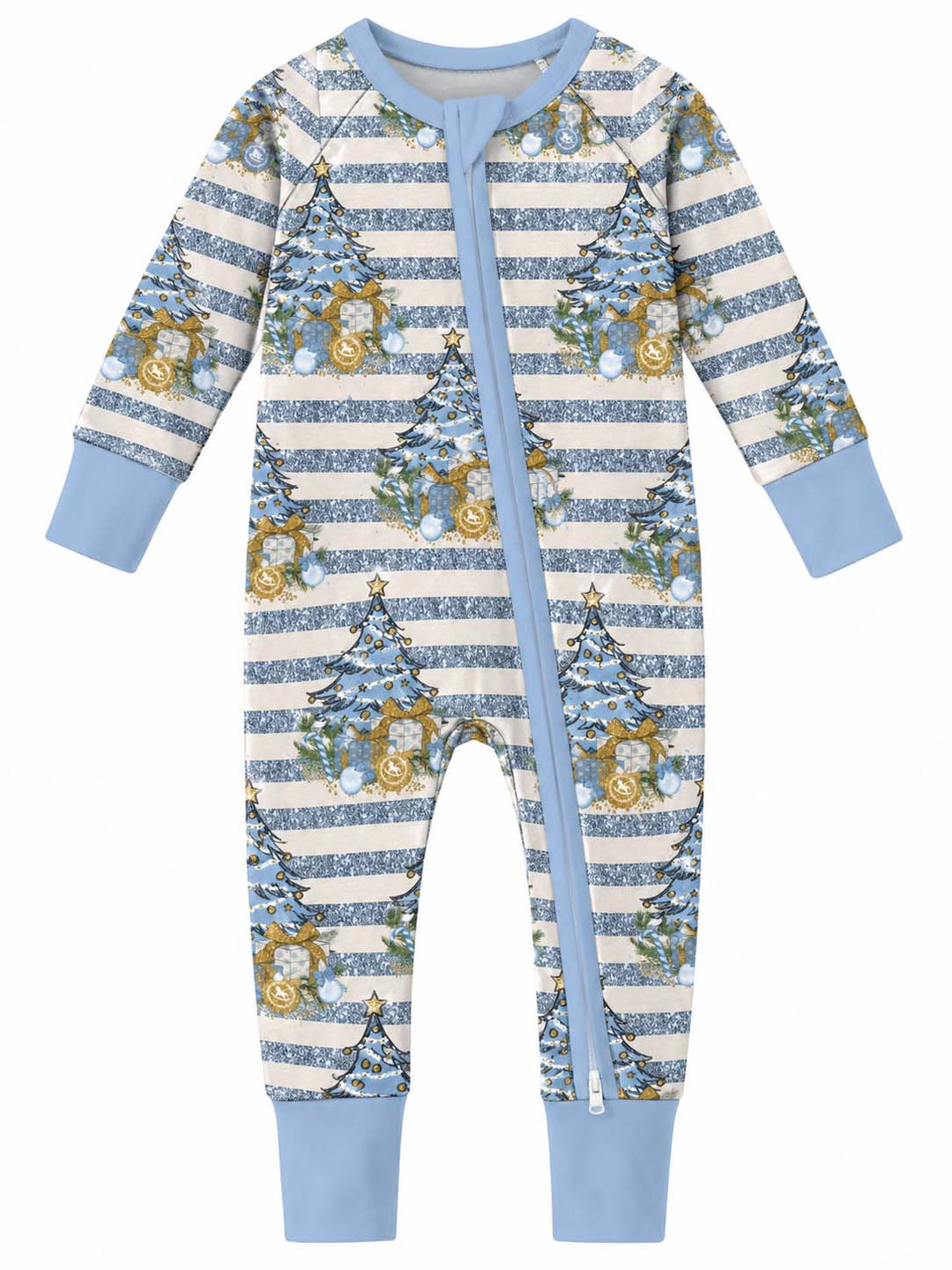 Blue Gold Christmas Tree Bamboo Convertible Zippy