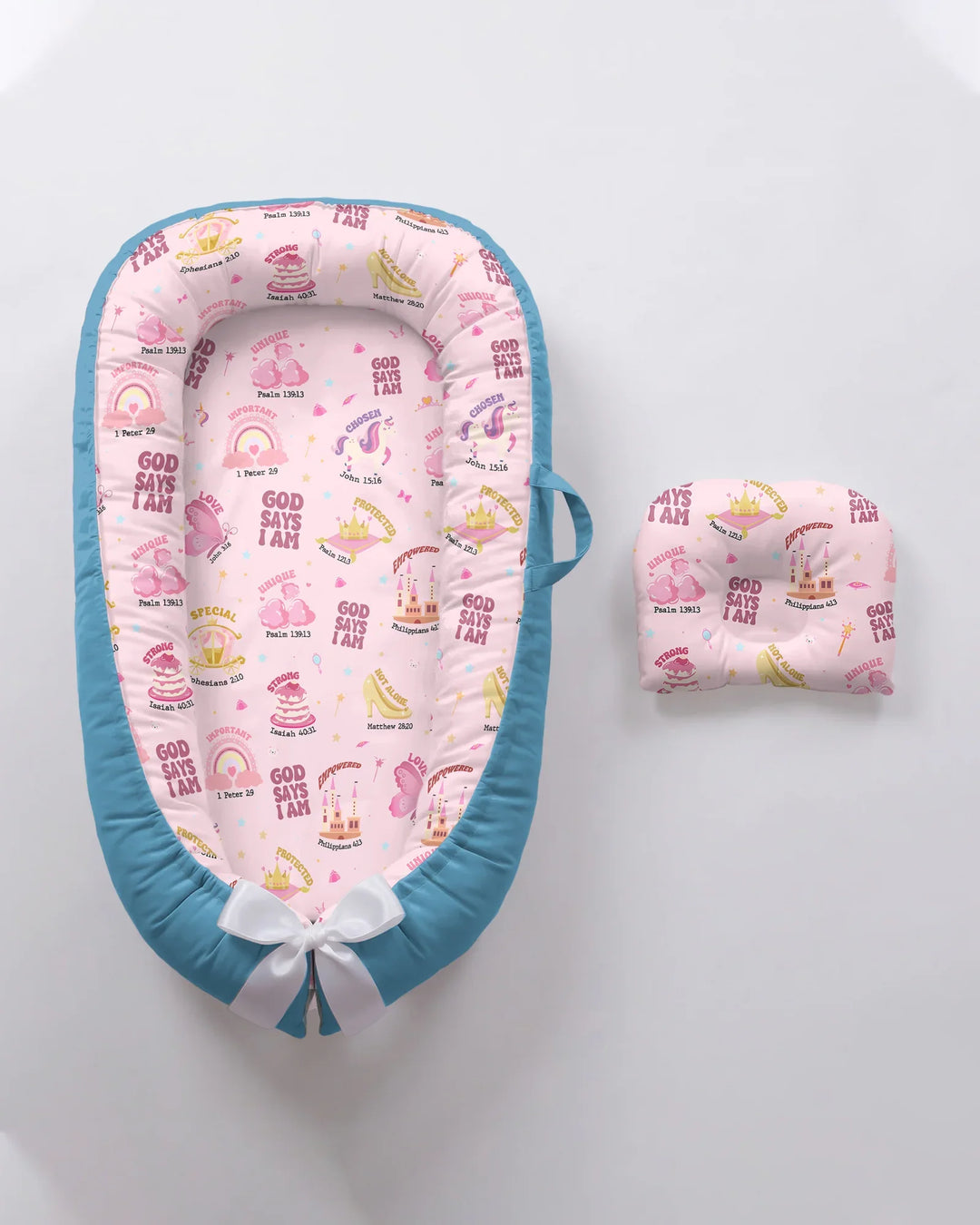 Gott sagt, ich bin ein Mädchen – Babynest aus Bambus