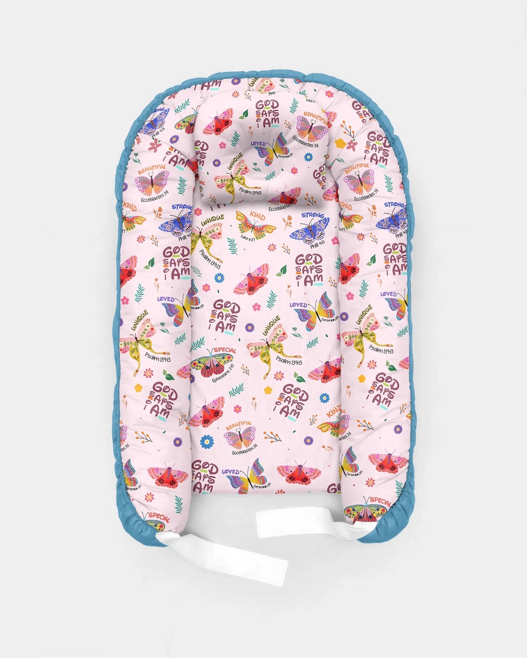 God says I am Butterfly Bamboo Baby Nest Bed