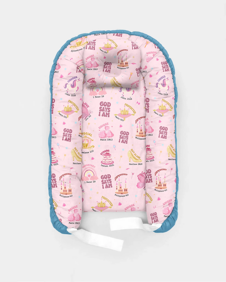 Gott sagt, ich bin ein Mädchen – Babynest aus Bambus