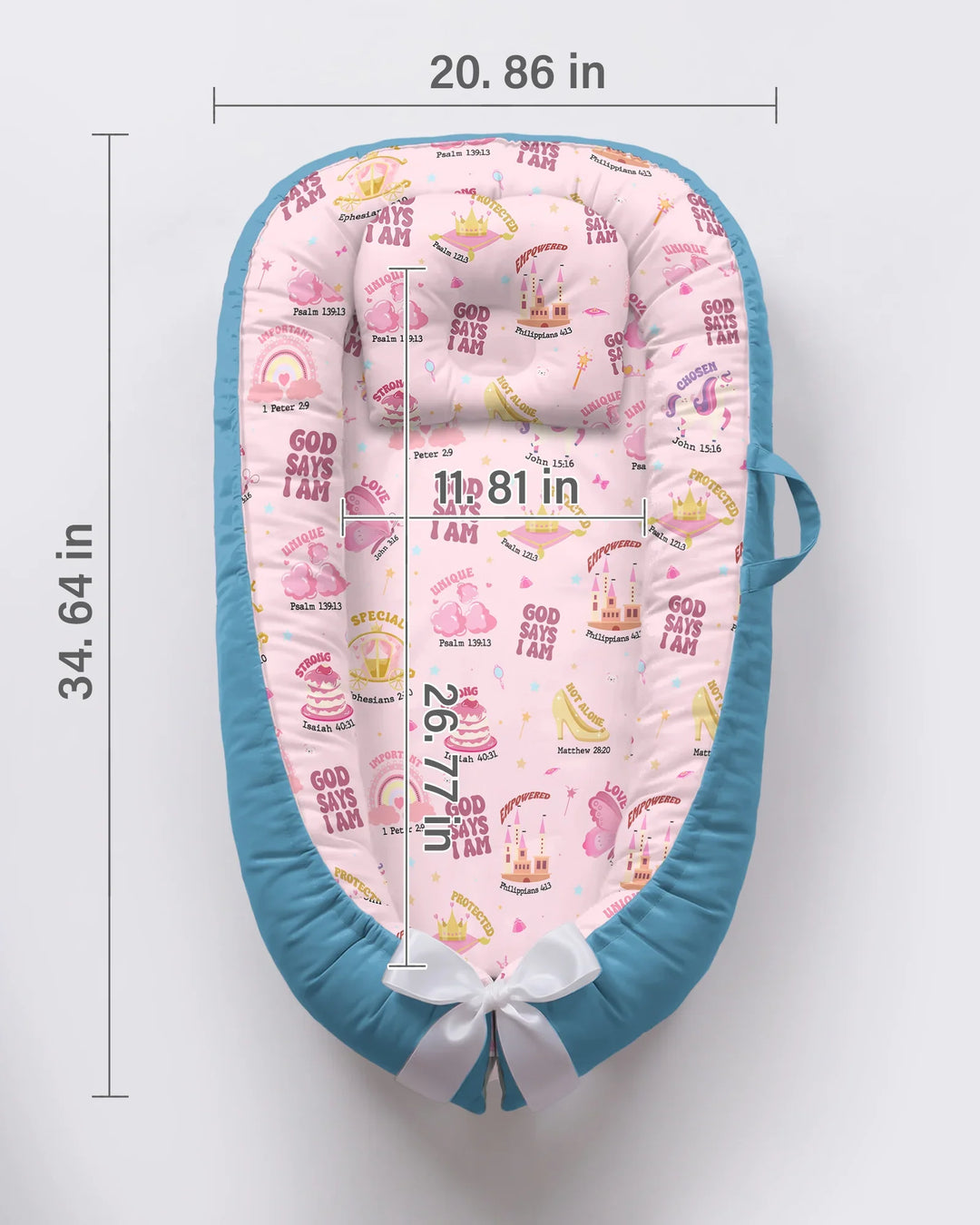 Gott sagt, ich bin ein Mädchen – Babynest aus Bambus