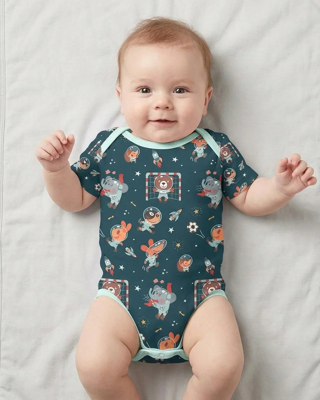 Gerippte Babykleidung mit individuellem Foto - Weich &amp; Skizzenhaft