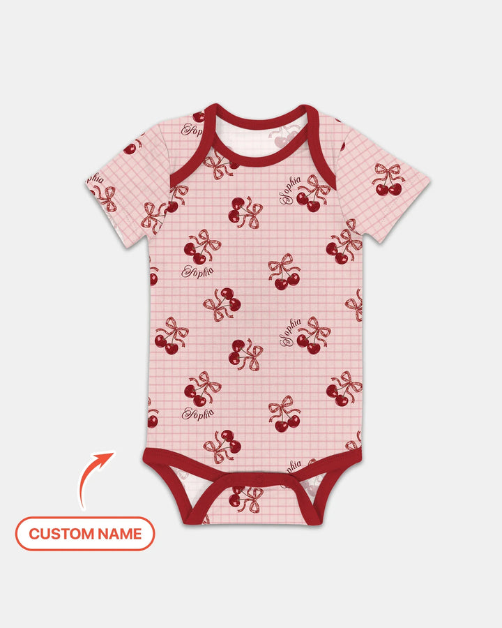 Cherry Mom and Me Bamboo Bodysuit
