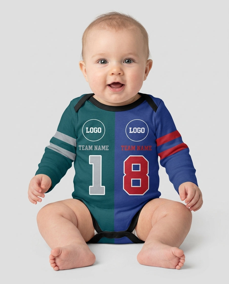 Football Rivalry Family Personalized Bamboo Bodysuit