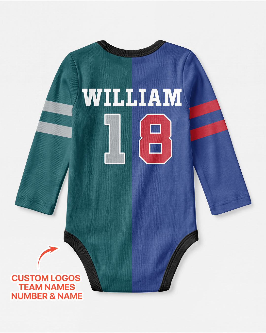 Football Rivalry Family Personalized Bamboo Bodysuit