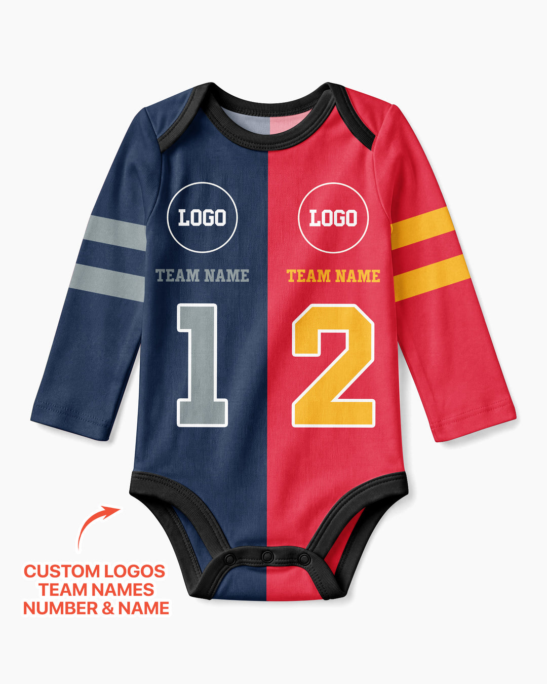 Football Rivalry Family Personalized Bamboo Bodysuit