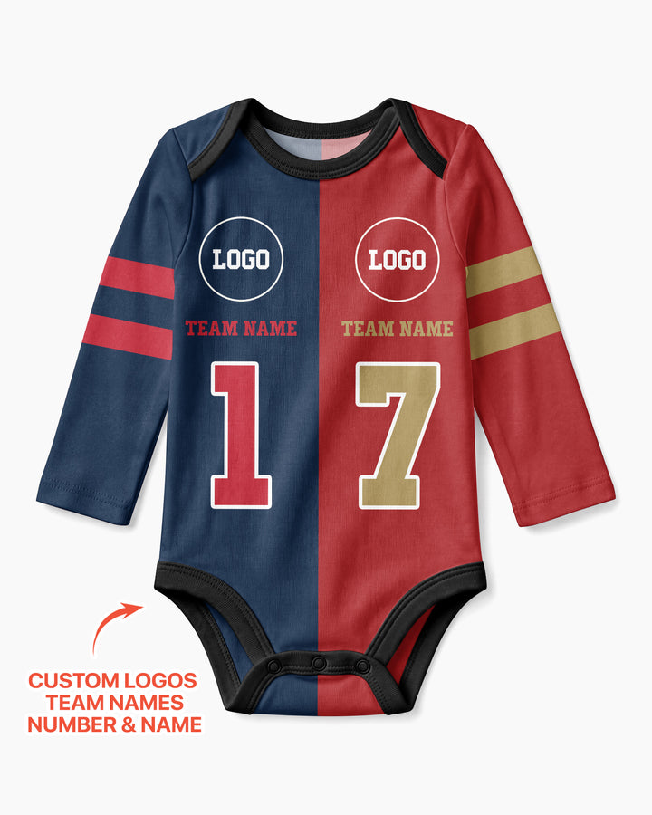 Football Rivalry Family Personalized Bamboo Bodysuit