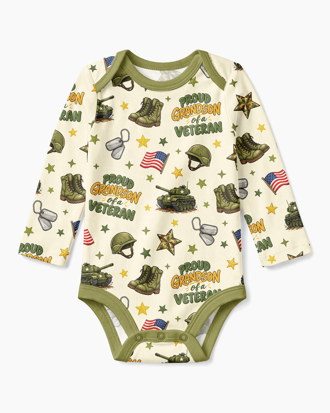 Proud Grandchild Of A Veteran Bamboo Bodysuit