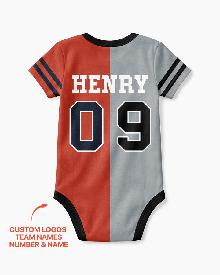 Football Rivalry Family Personalized Bamboo Bodysuit
