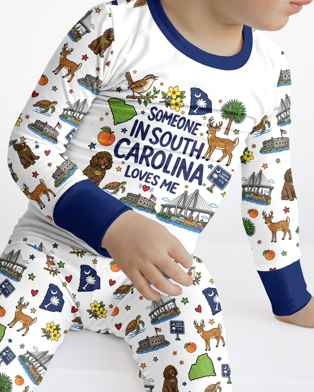 Someone in South Carolina Loves Me Bamboo Two Piece Long Sleeve Pajama Set