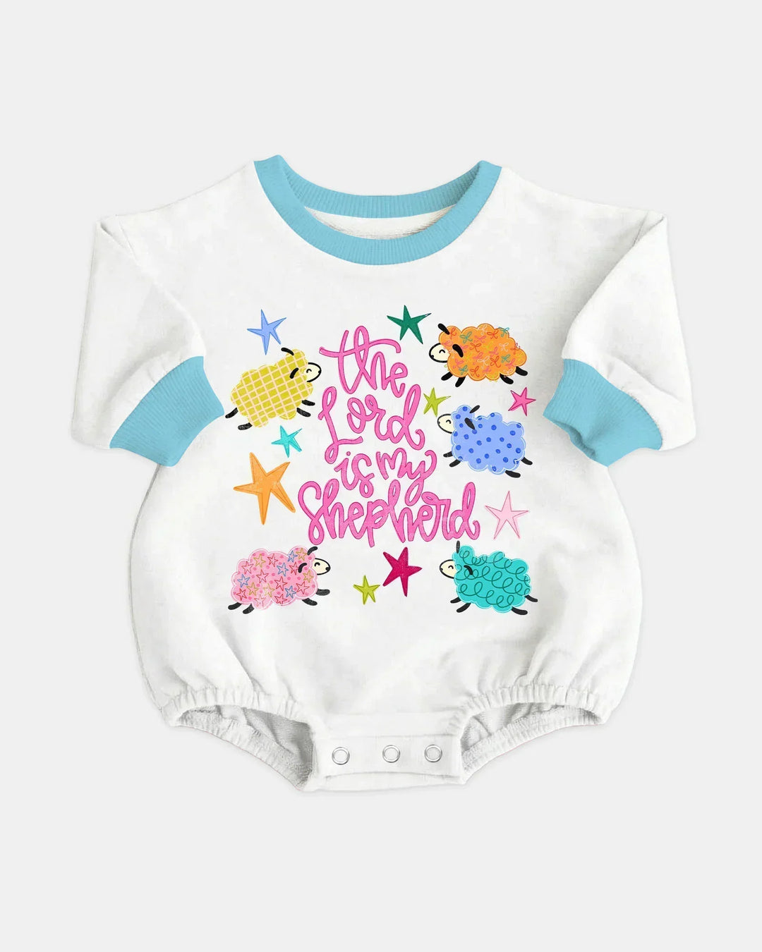 The Lord Is My Shepherd Bamboo Bubble Romper