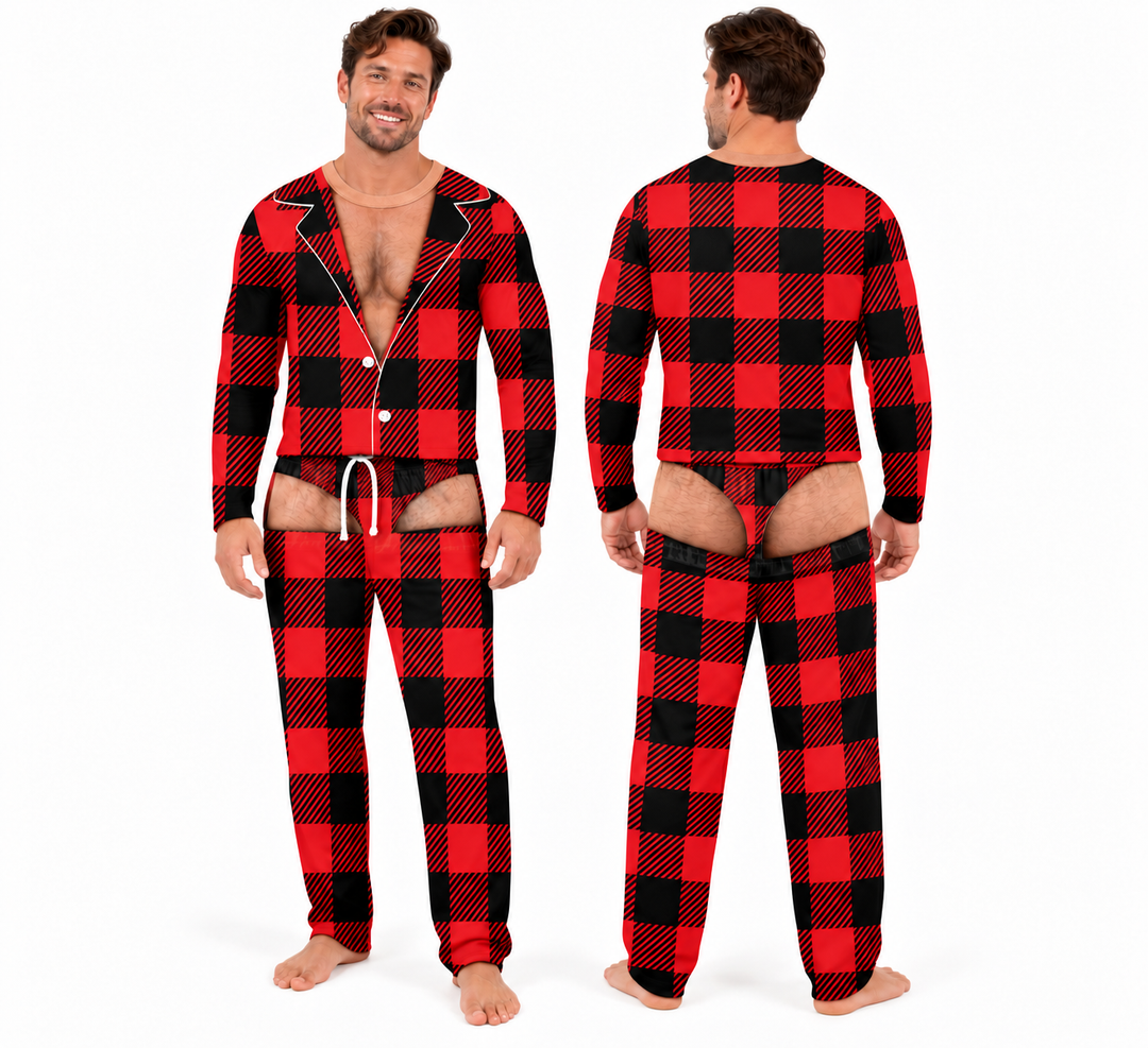 Personalized Funny Christmas Bamboo Men's Pajama Set