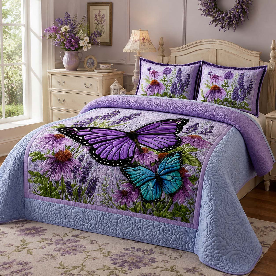 Butterfly Charm Bamboo Quilt Bedding Set