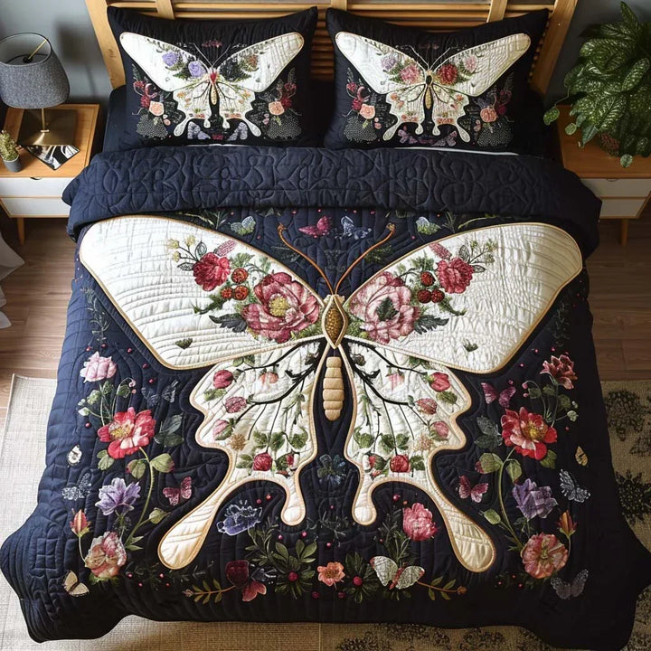 Butterfly Gentle Grace Bamboo Quilt Bedding Set