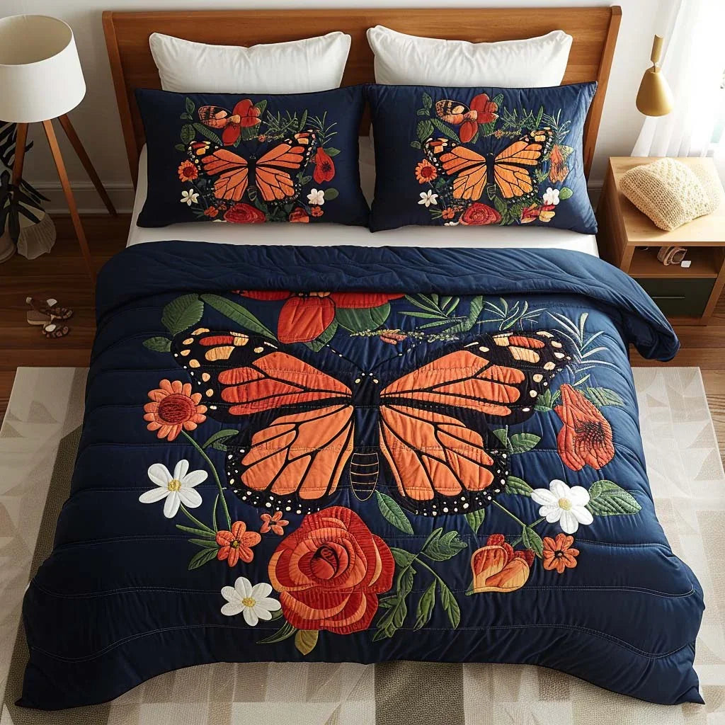 Butterfly Secret Garden Bamboo Quilt Bedding Set