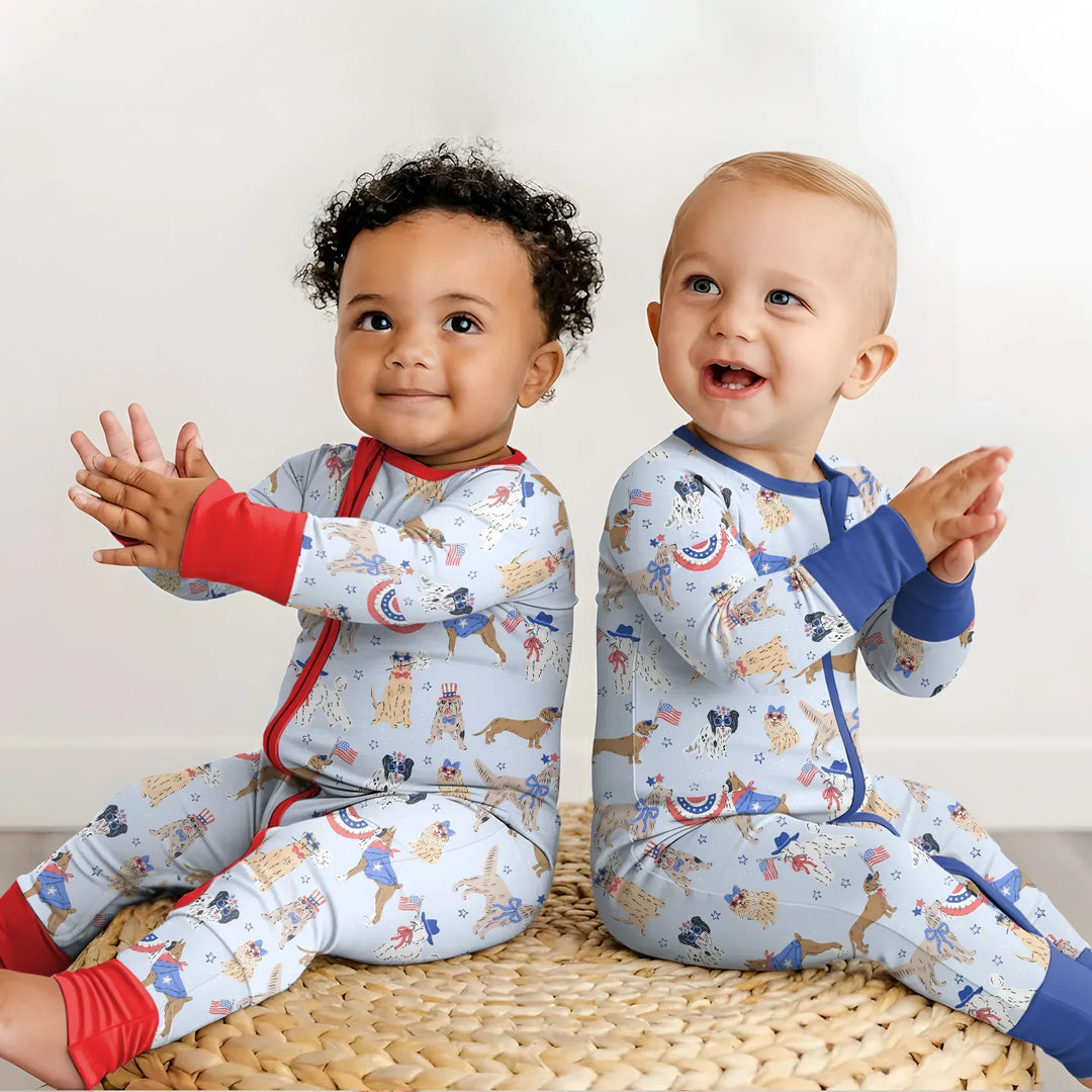 Patriotic Pups Family Matching Bamboo Convertible Zippy