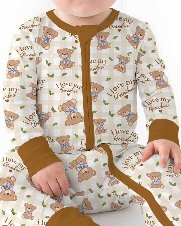 Personalized I Love My Grandma Bamboo Convertible Zippy
