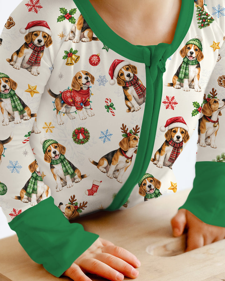 Beagle Christmas Bamboo Convertible Zippy