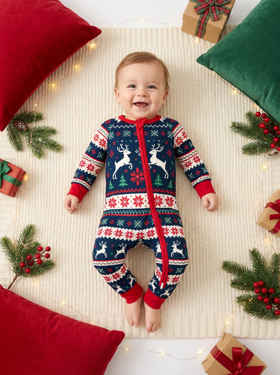 Classic Fair Isle Winter Bamboo Convertible Zippy