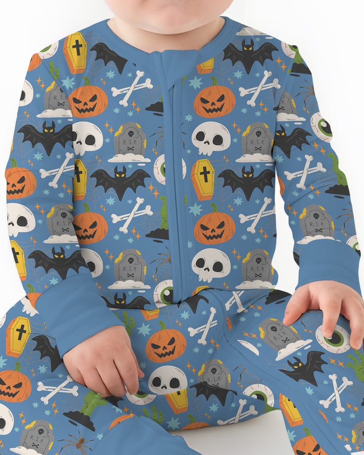 Little Monsters Bambus-Strampler mit Reißverschluss für Halloween