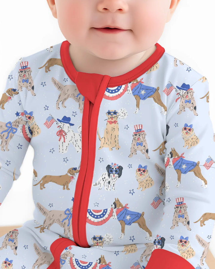 Patriotic Pups Family Matching Bamboo Convertible Zippy