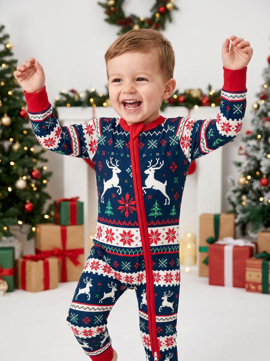 Classic Fair Isle Winter Bamboo Convertible Zippy