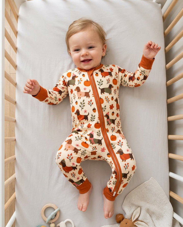 Pumpkin Patch Dachshund Bamboo Convertible Zippy