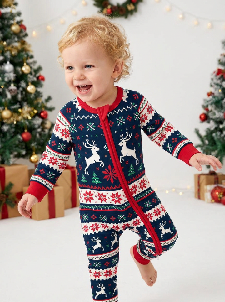 Classic Fair Isle Winter Bamboo Convertible Zippy