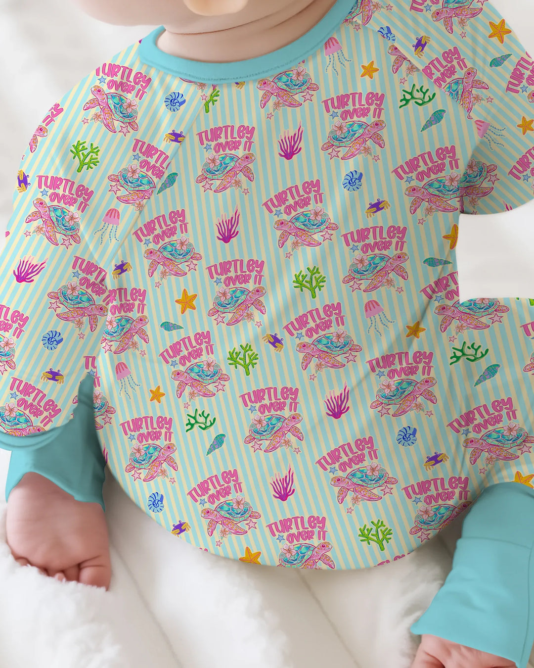 Gerippte Babykleidung mit individuellem Foto - Weich &amp; Skizzenhaft