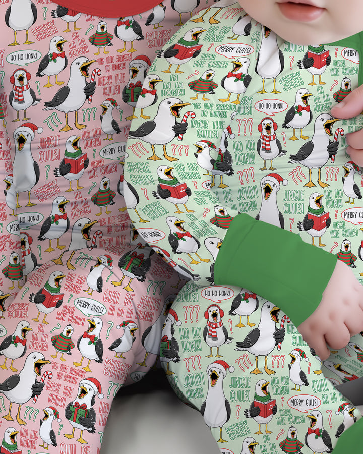 Funny Christmas Seagull Bamboo Convertible Zippy