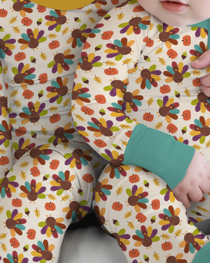 Thankful Turkey Days Bamboo Convertible Zippy