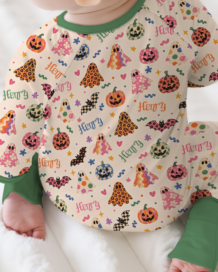 Funky Retro Halloween Bamboo Convertible Zippy