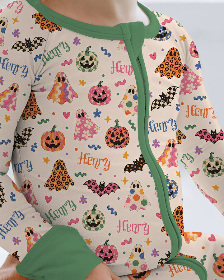 Funky Retro Halloween Bamboo Convertible Zippy